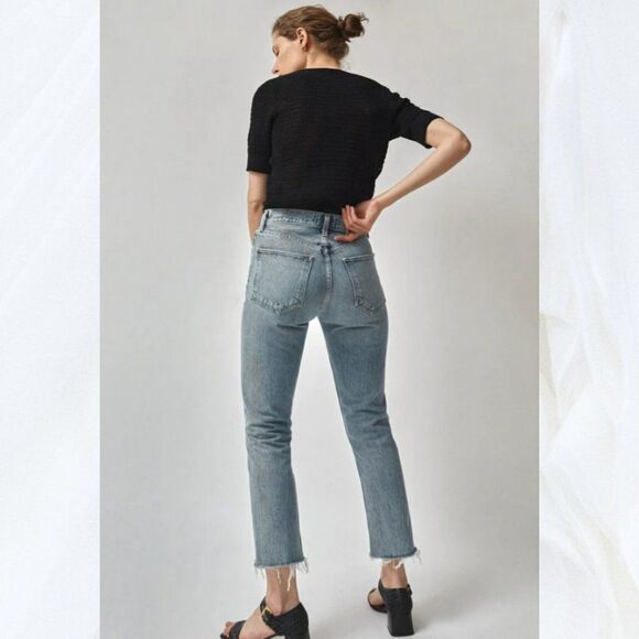 AGOLDE Riley High Rise Straight Crop Jeans - Picture 3 of 15